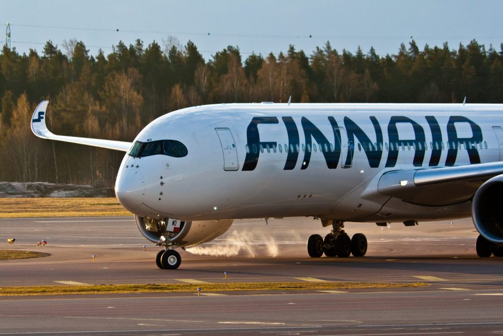 A Finnair Airbus A350-900 in Helsinki