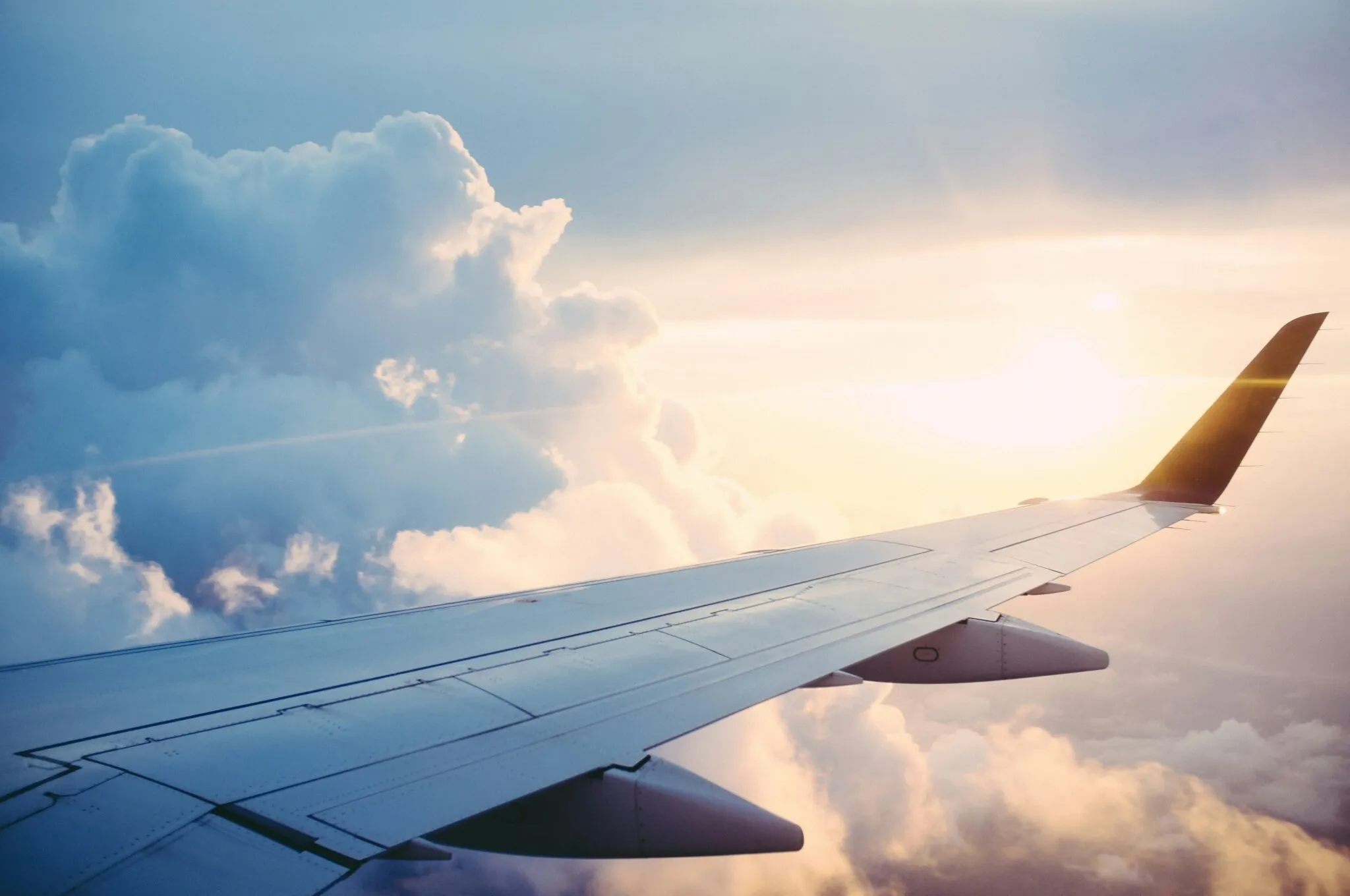 A file image of an aircraft wing during flight.